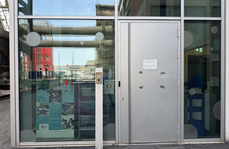 The entrance to the Biotech 1 building in Belval