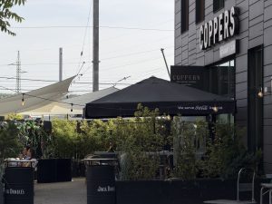 The terrace outside Coppers in Belval