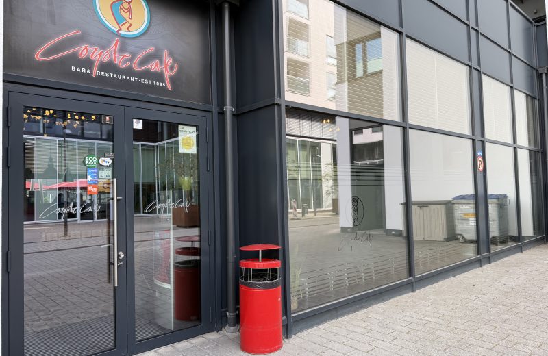 The Café Coyote frontage on the corner in Belval