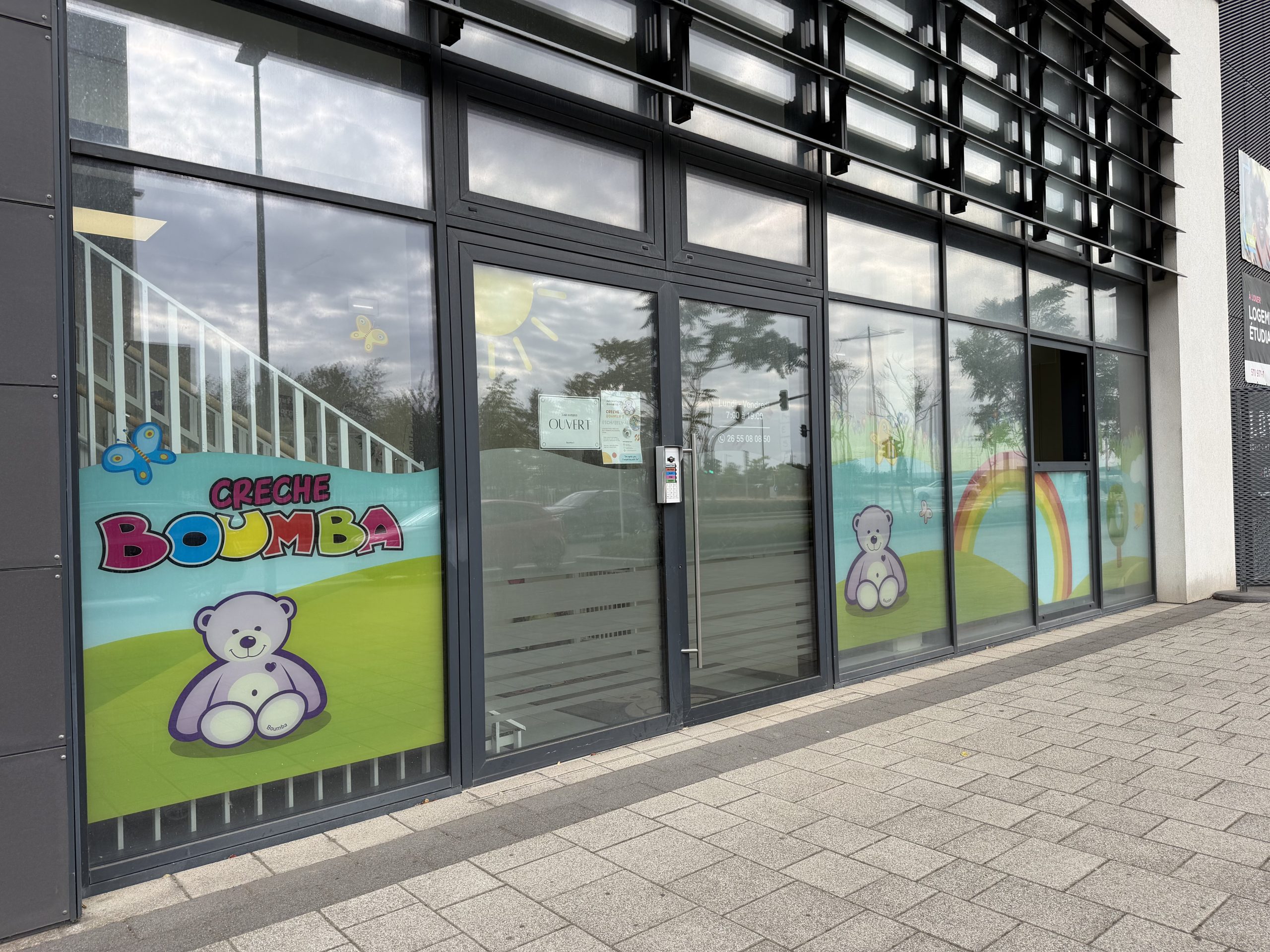 Entrance to Crèche Boumba 3 on Porte de France in Belval