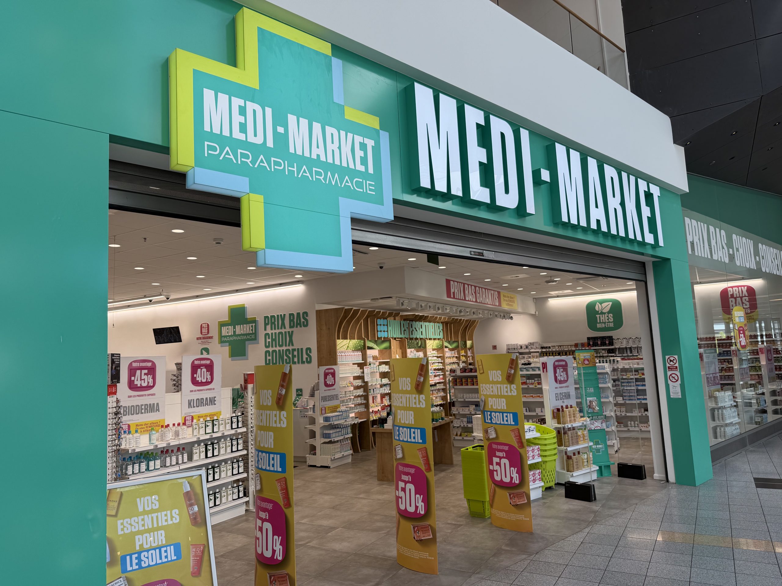 Medi-Market Belval shopfront inside Belval Plaza
