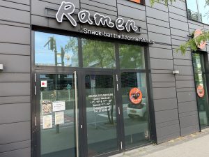 The Ramen frontage on Avenue du Swing in Belval, under its script sign