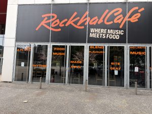 Entrance to RockhalCafé beside Rockhal in Belval