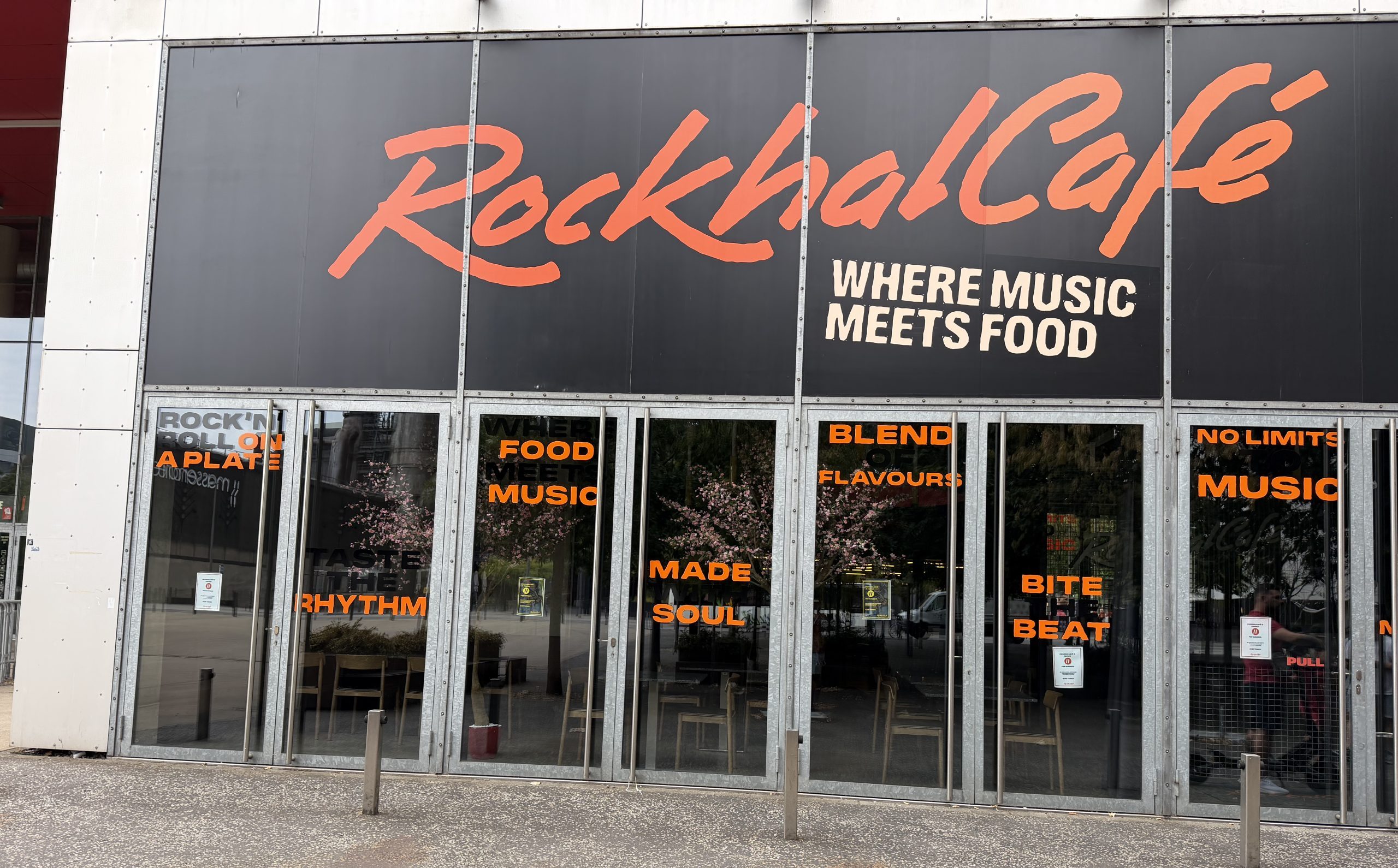 Entrance to RockhalCafé beside Rockhal in Belval