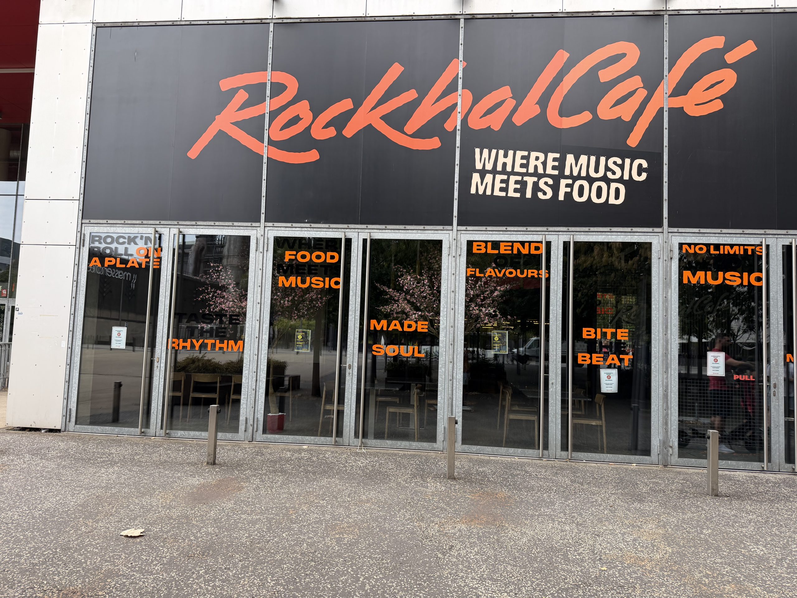 Entrance to RockhalCafé beside Rockhal in Belval