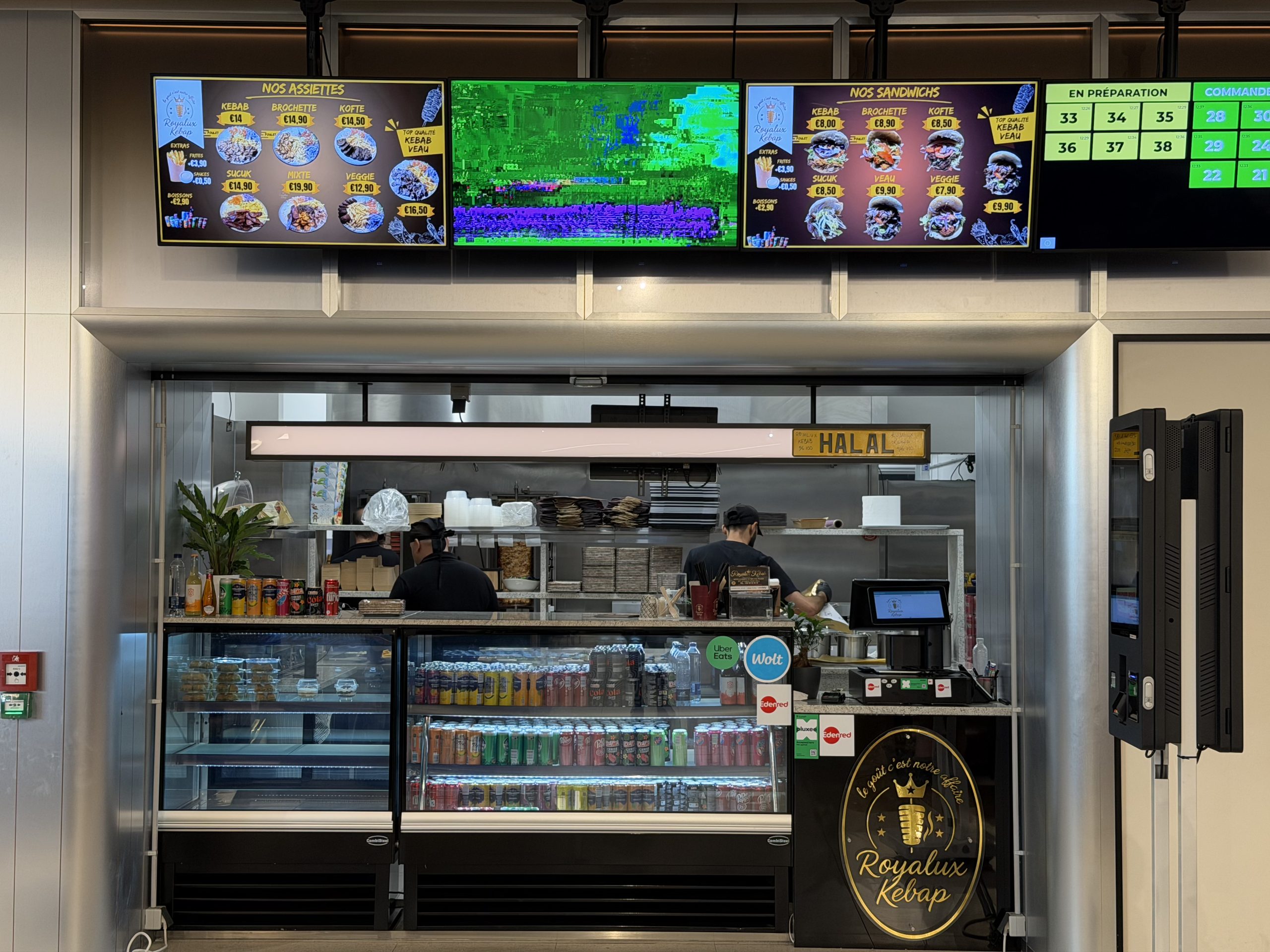 Royalux Kebab counter at Op d’Mezzanine in Belval Plaza