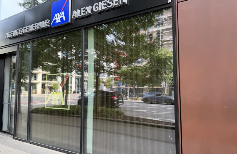 The AXA Alex Giesen agency frontage on boulevard du Jazz in Belval
