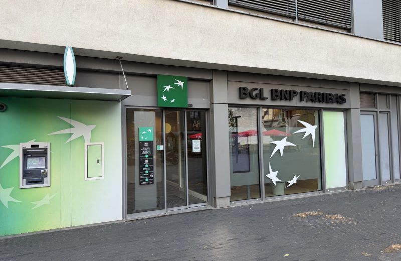 BGL BNP Paribas bank branch and ATM in Belval
