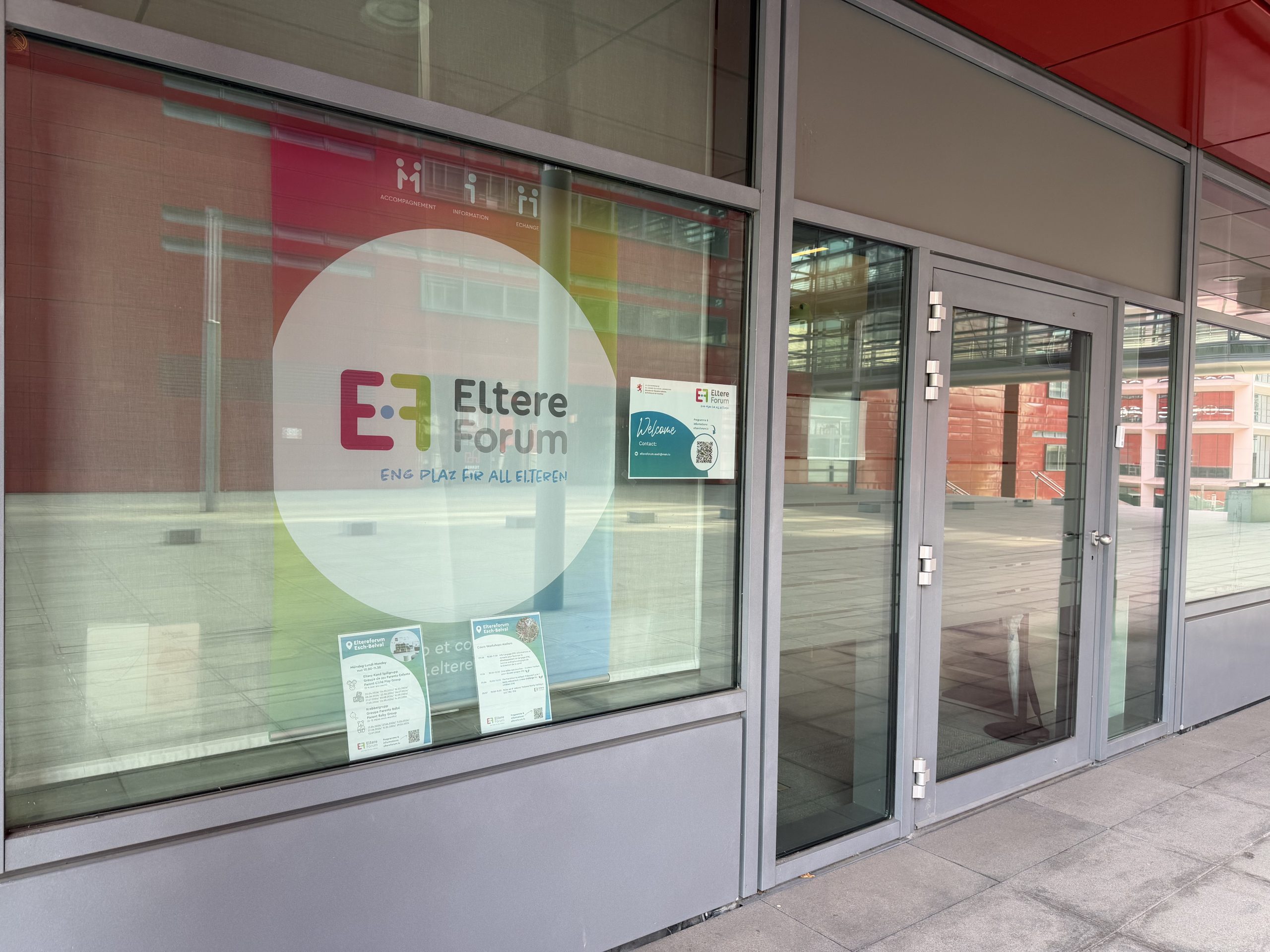 Eltereforum Esch-Belval entrance in the Terres Rouges complex