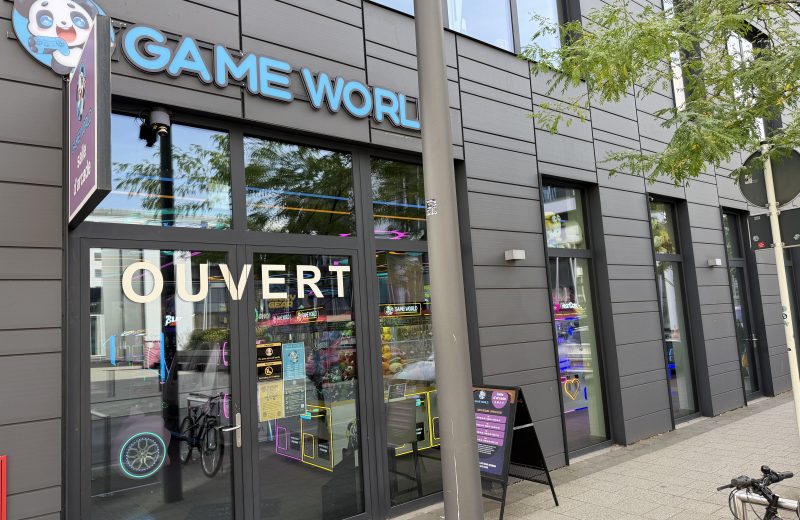 Entrance to the Game World amusement arcade in Belval.