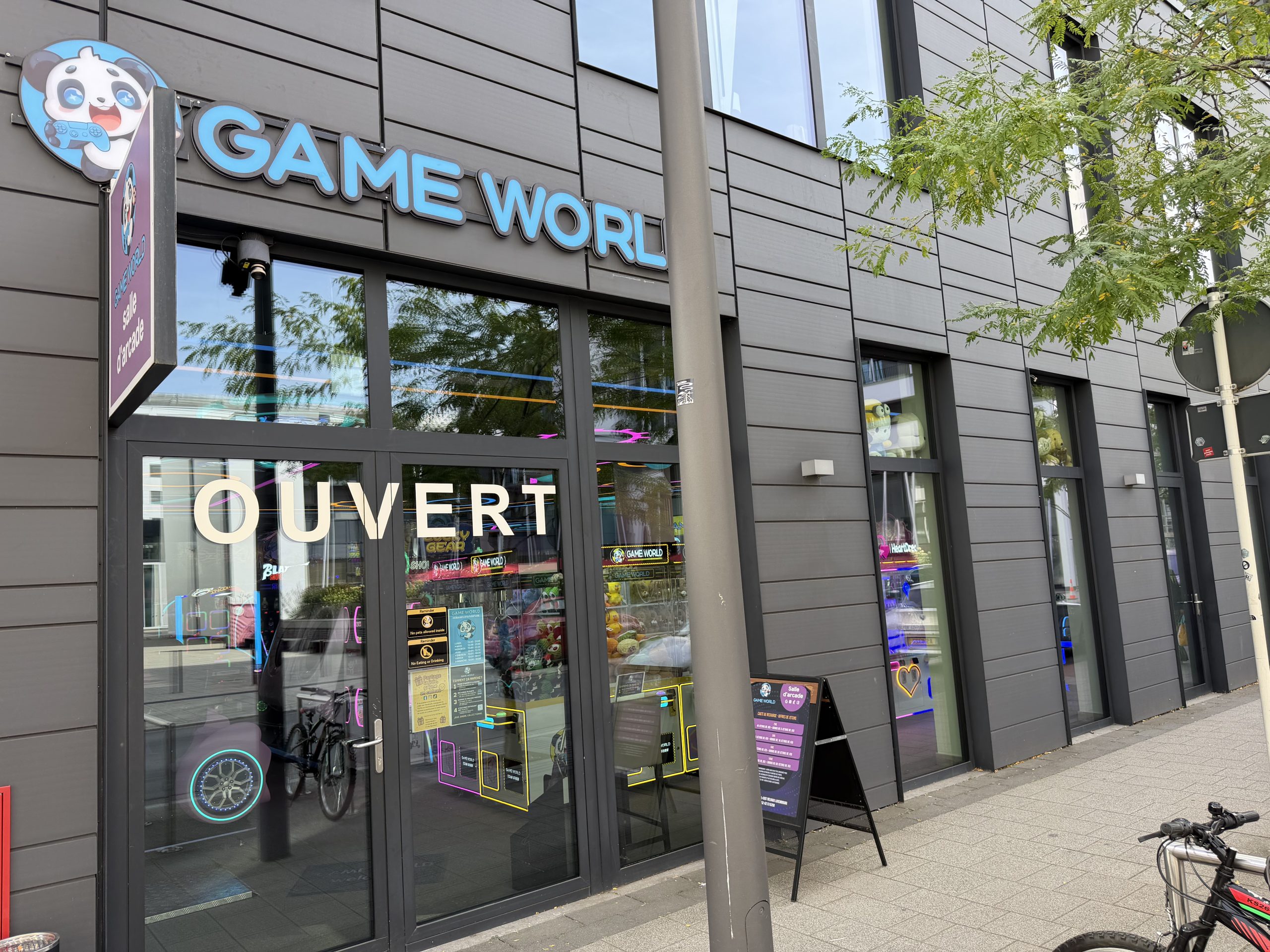 Entrance to the Game World amusement arcade in Belval.