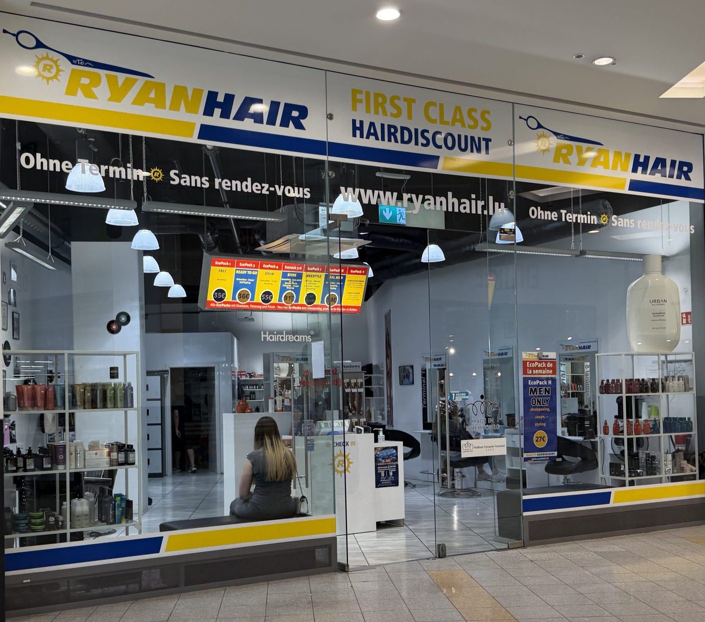 Ryanhair hair salon inside Belval Plaza 2