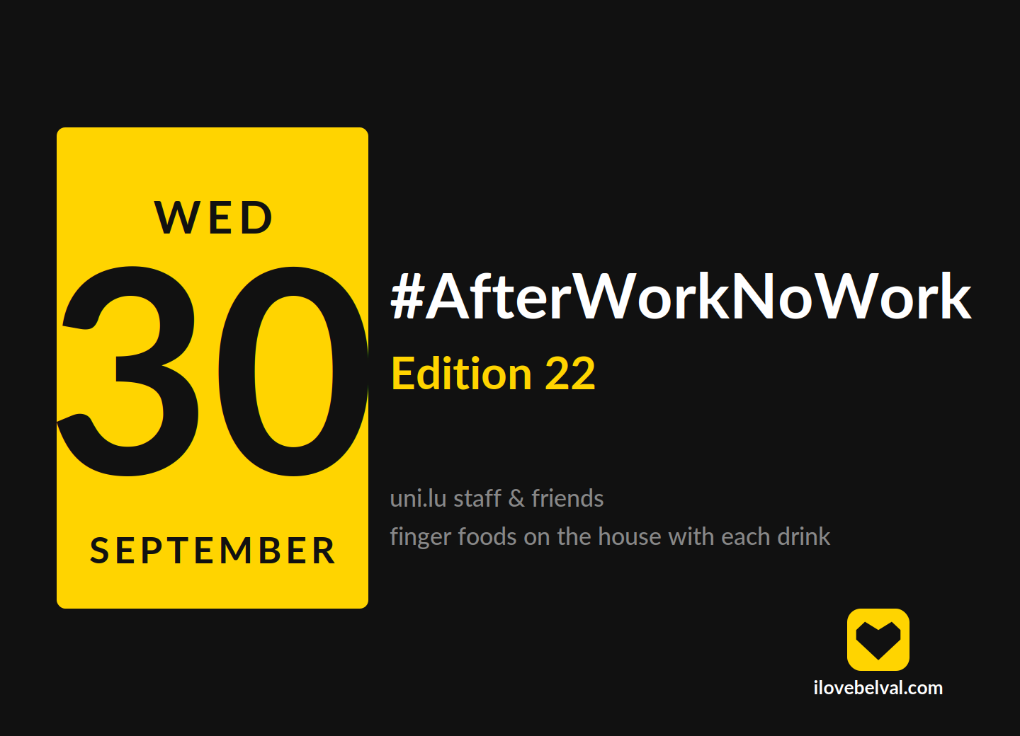#AfterWorkNoWork, Belval