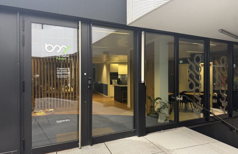 Entrance to BMS Engineering My Digital Partner office on Avenue du Blues in Belval