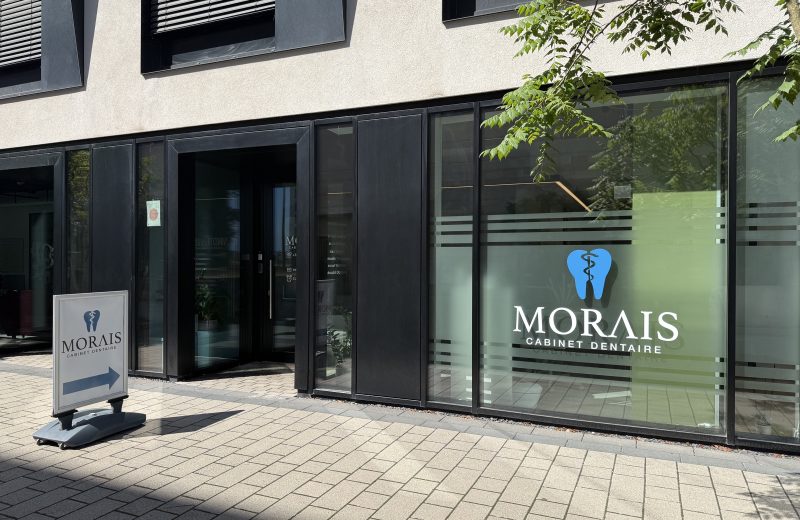 Entrance to Cabinet Dentaire Morais on Rue Samuel Beckett in Belval