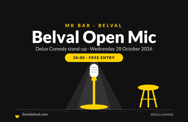 Belval Open Mic with Delux Comedy at MK Bar, 28 October 2026