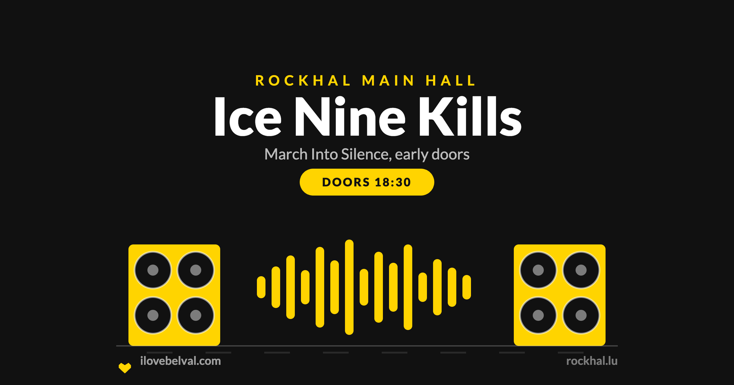 Ice Nine Kills at Rockhal, Belval