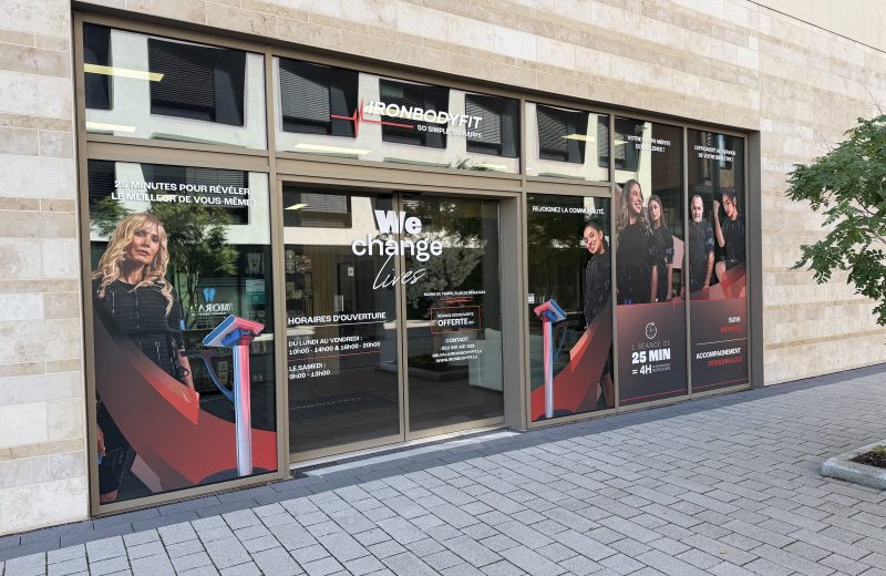 Iron Bodyfit EMS training studio entrance on Rue Samuel Beckett in Belval