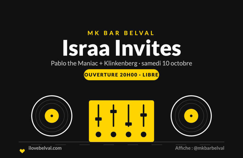 Israa Invites au MK Bar Belval, samedi 10 octobre 2026