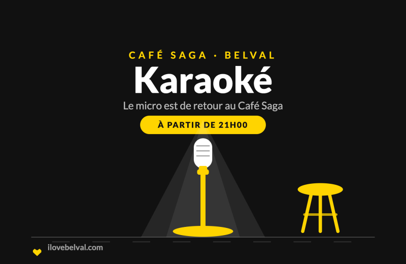 Karaoké au Café Saga à Belval, à partir de 21h00