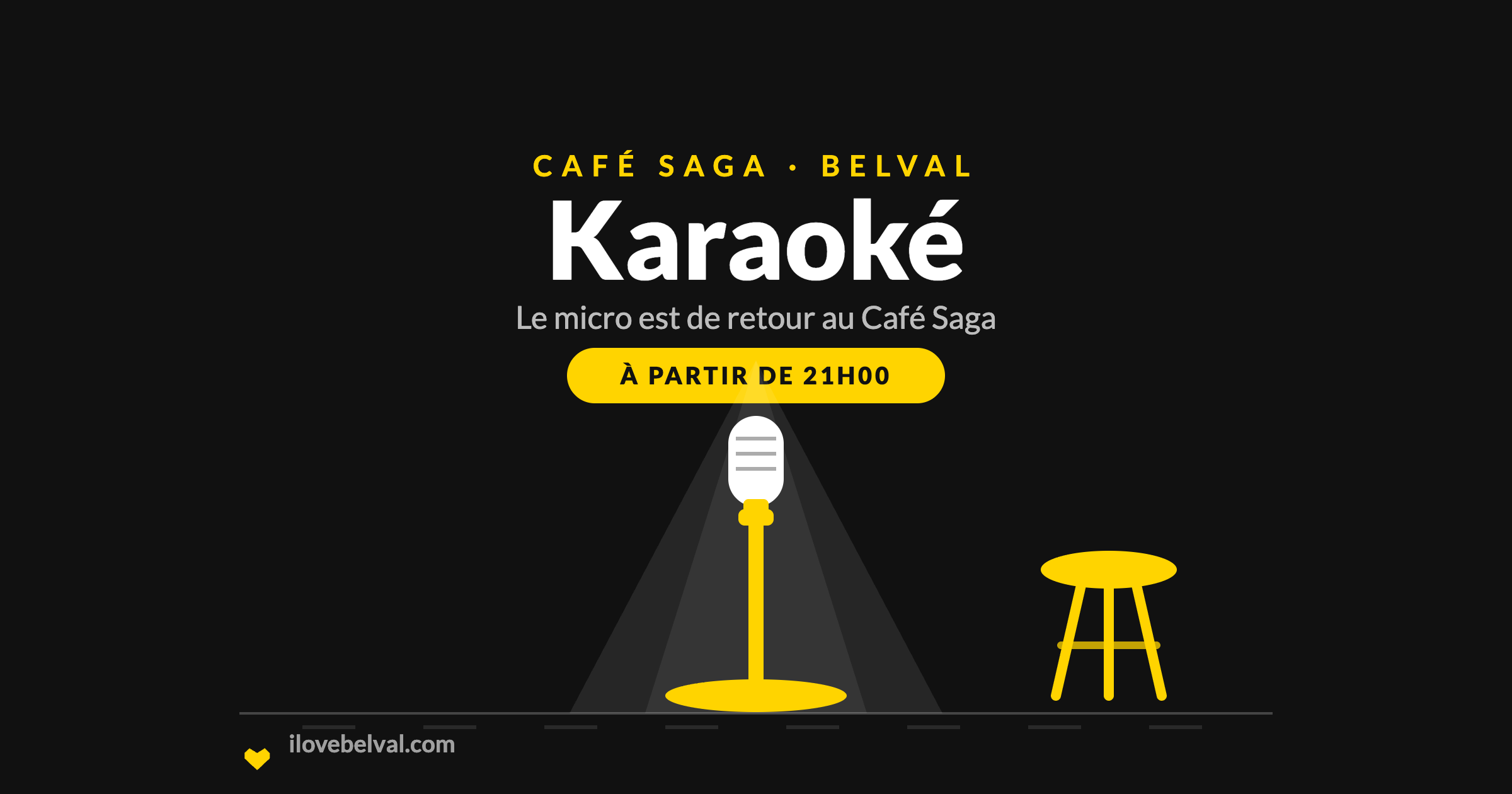 Karaoké au Café Saga à Belval, à partir de 21h00