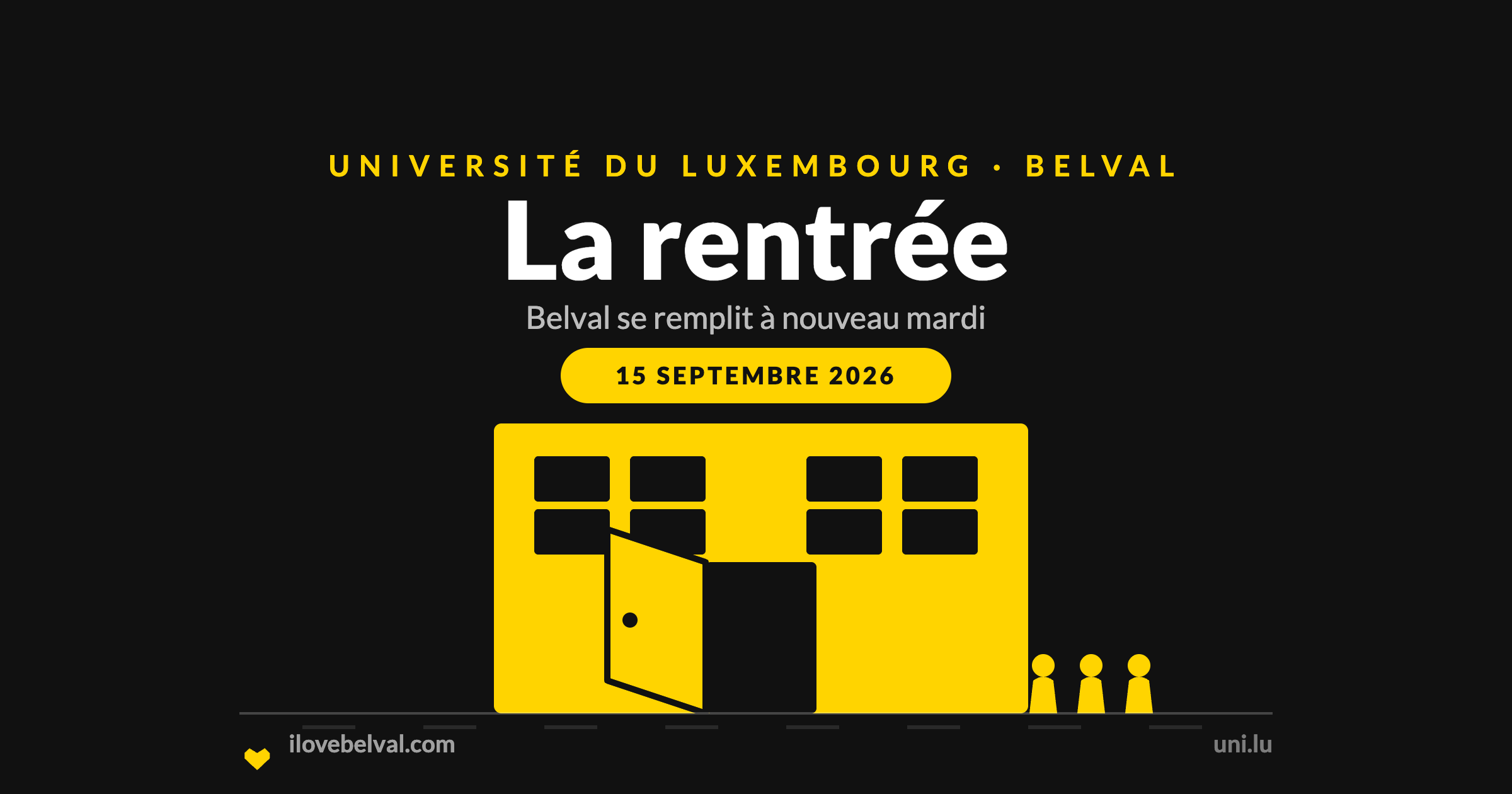 La rentrée à l'Université du Luxembourg à Belval, le 15 septembre 2026