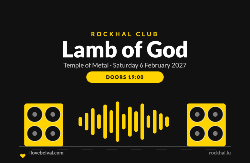 Lamb of God at Rockhal Club Belval, Saturday 6 February 2027