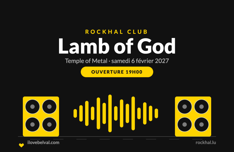 Lamb of God à la Rockhal Club Belval, samedi 6 février 2027