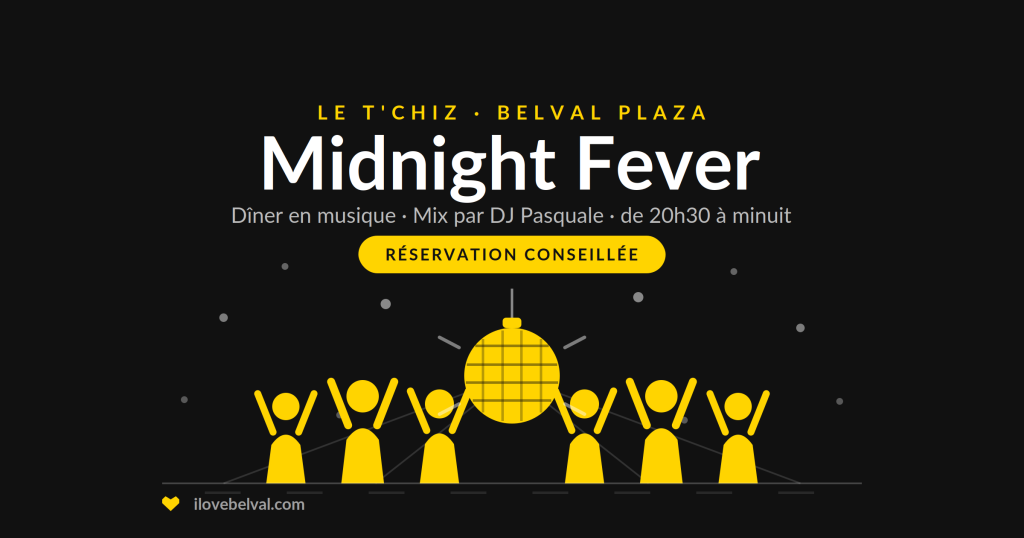 Midnight Fever avec DJ Pasquale au T'Chiz, Belval Plaza : des danseurs sous une boule à facettes
