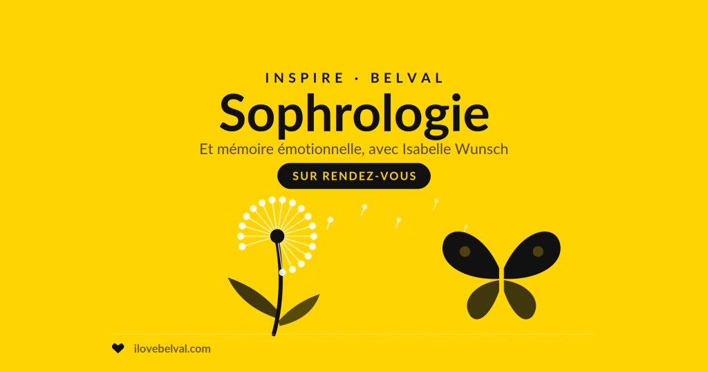 Sophrologie avec Isabelle Wunsch chez INSPIRE, Belval : un pissenlit dont les graines s’envolent, et un papillon