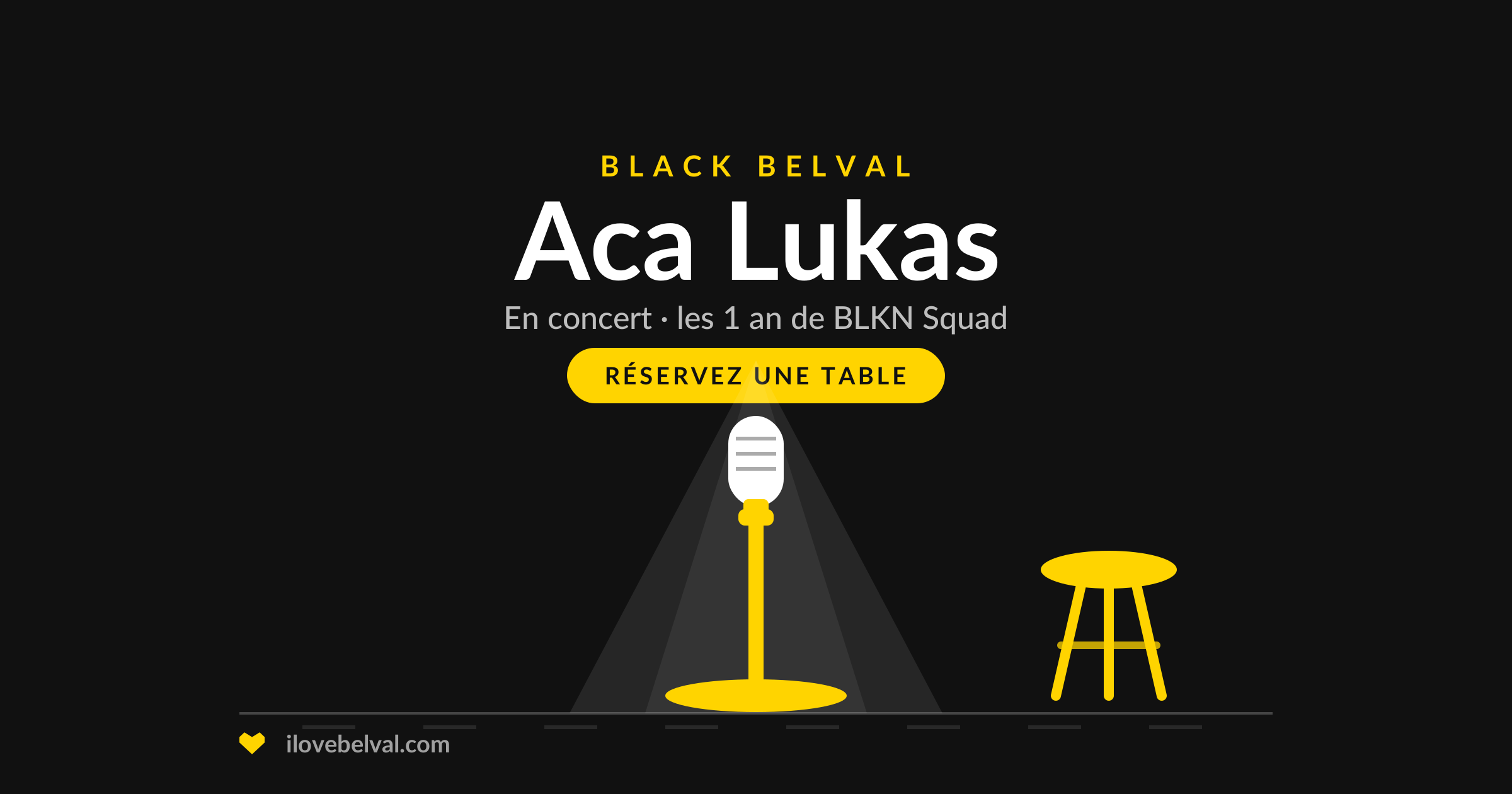 Aca Lukas en concert au Black Belval : un micro sous un projecteur