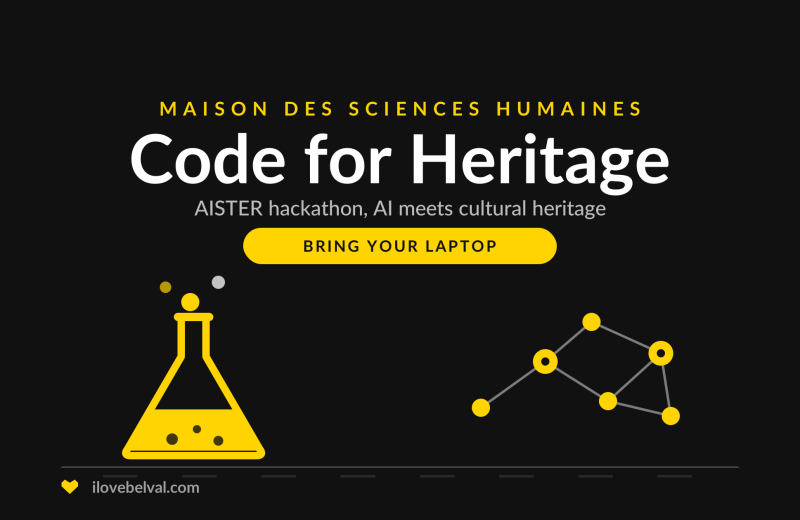 Code for Heritage, the AISTER hackathon on artificial intelligence and cultural heritage at the Maison des Sciences Humaines, Belval: bring your laptop