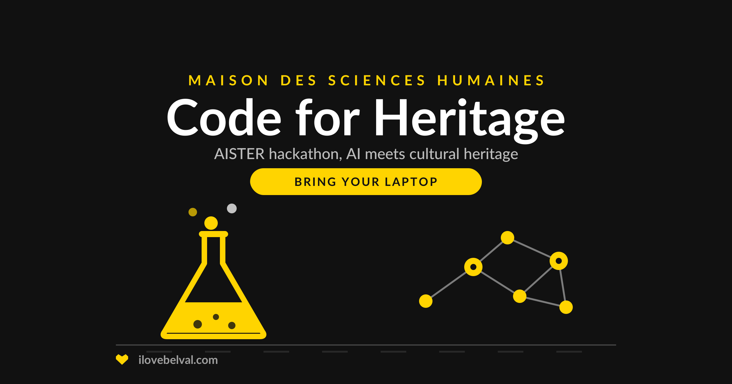 Code for Heritage, the AISTER hackathon on artificial intelligence and cultural heritage at the Maison des Sciences Humaines, Belval: bring your laptop