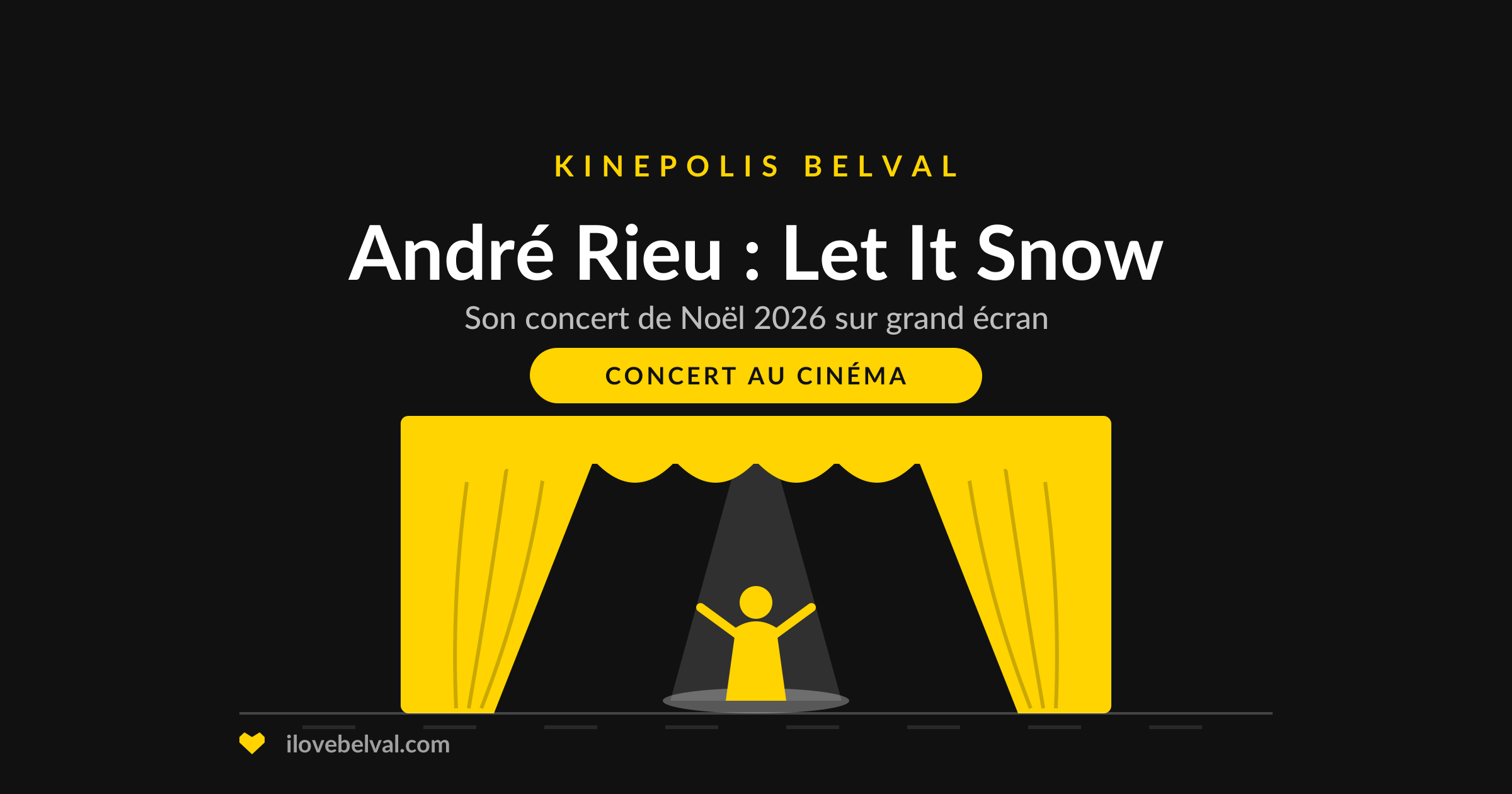 André Rieu’s Christmas concert au Kinepolis Belval, illustration I Love Belval