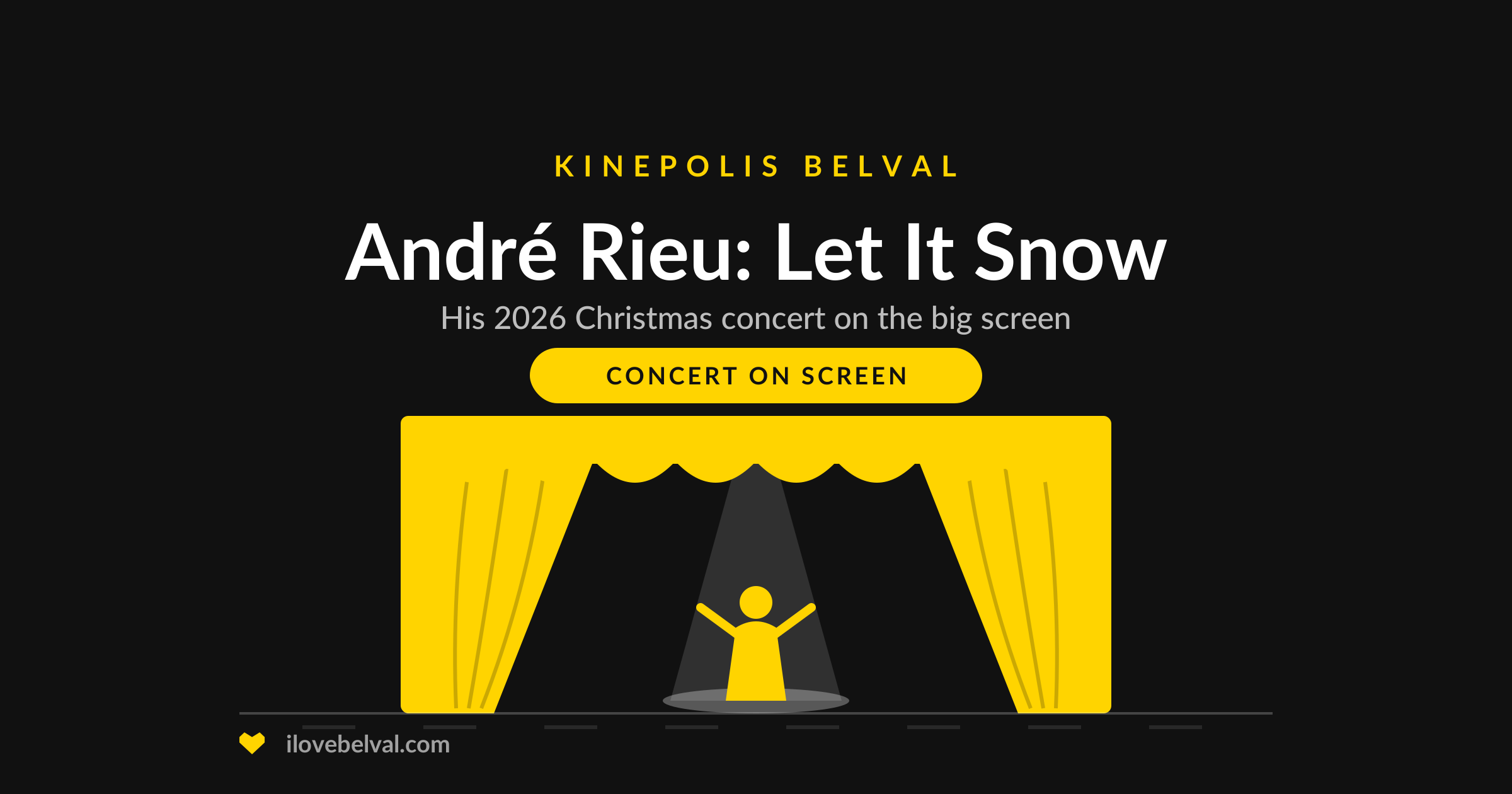 André Rieu’s Christmas concert at Kinepolis Belval, I Love Belval illustration