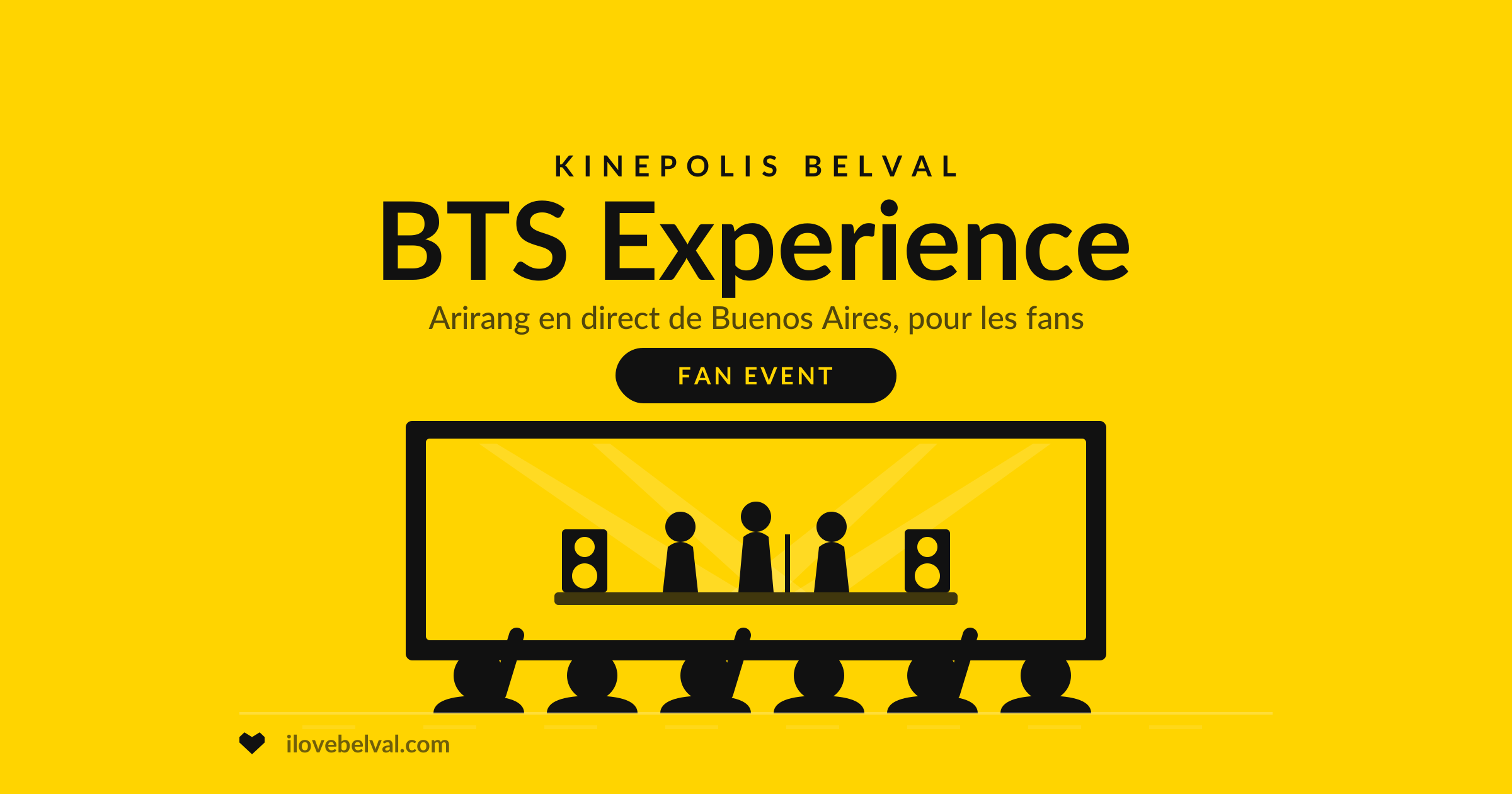 BTS Experience au Kinepolis Belval, illustration I Love Belval