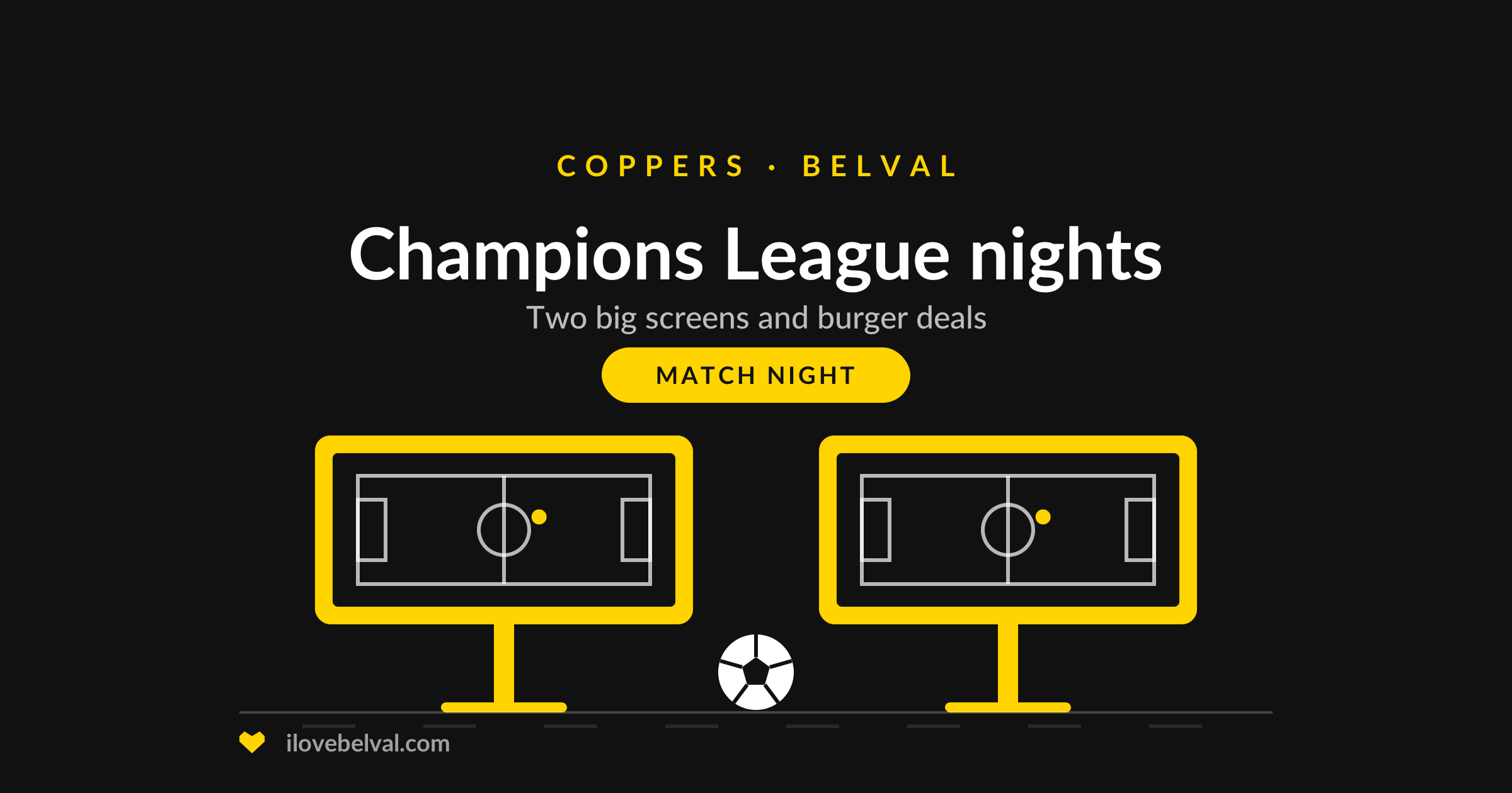 Champions League nights at Coppers, I Love Belval illustration