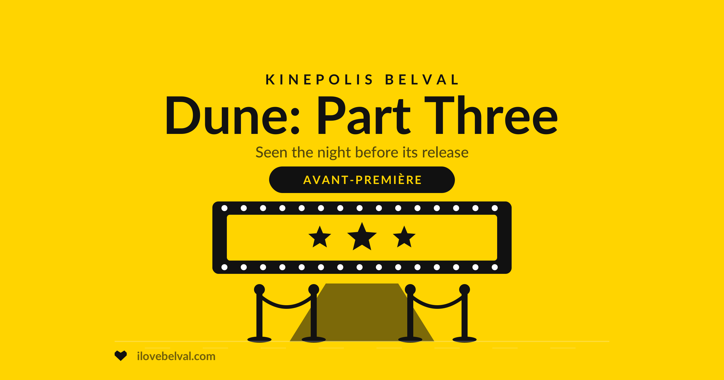Dune: Part Three avant-première at Kinepolis Belval, I Love Belval illustration