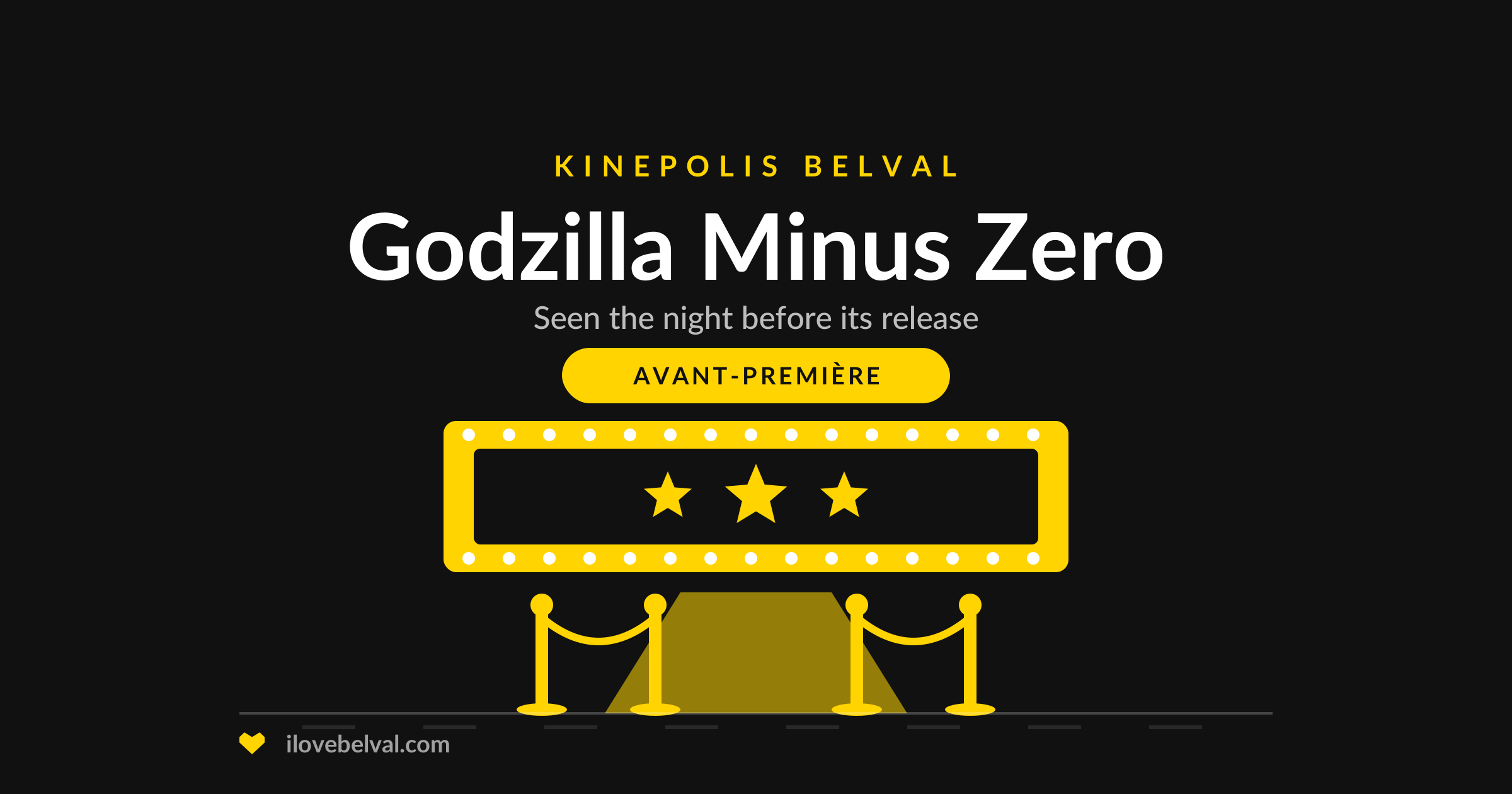 Godzilla Minus Zero avant-première at Kinepolis Belval, I Love Belval illustration