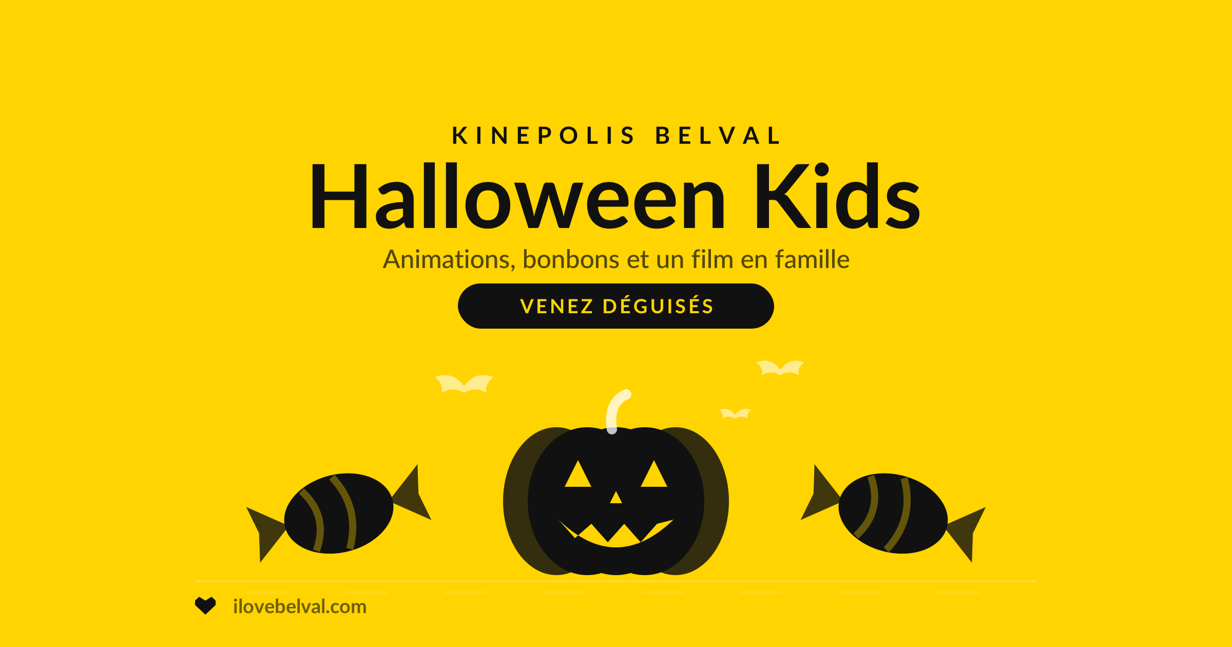 Halloween Kids au Kinepolis Belval, illustration I Love Belval