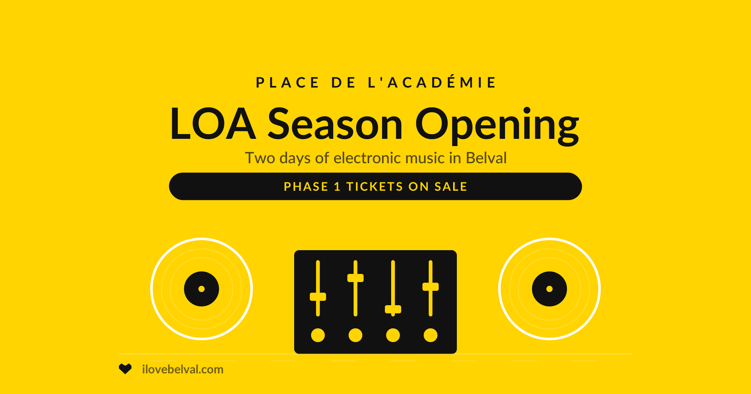 LOA Season Opening, two days of electronic music on Place de l’Académie in Belval, phase 1 tickets on sale