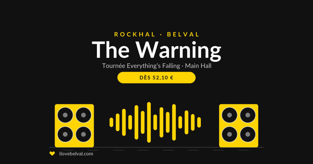The Warning à la Rockhal, tournée Everything’s Falling, billets dès 52,10 € : deux enceintes et une onde sonore.