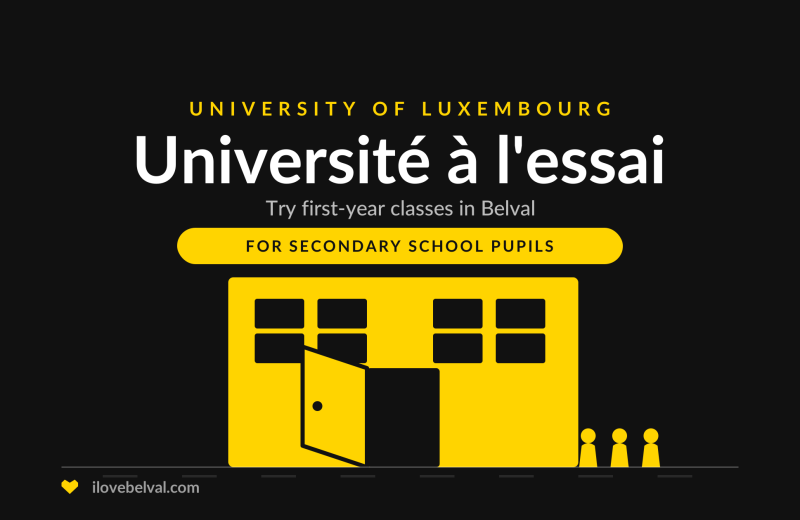 Université à l’essai at the University of Luxembourg: try first-year classes in Belval, for secondary school pupils